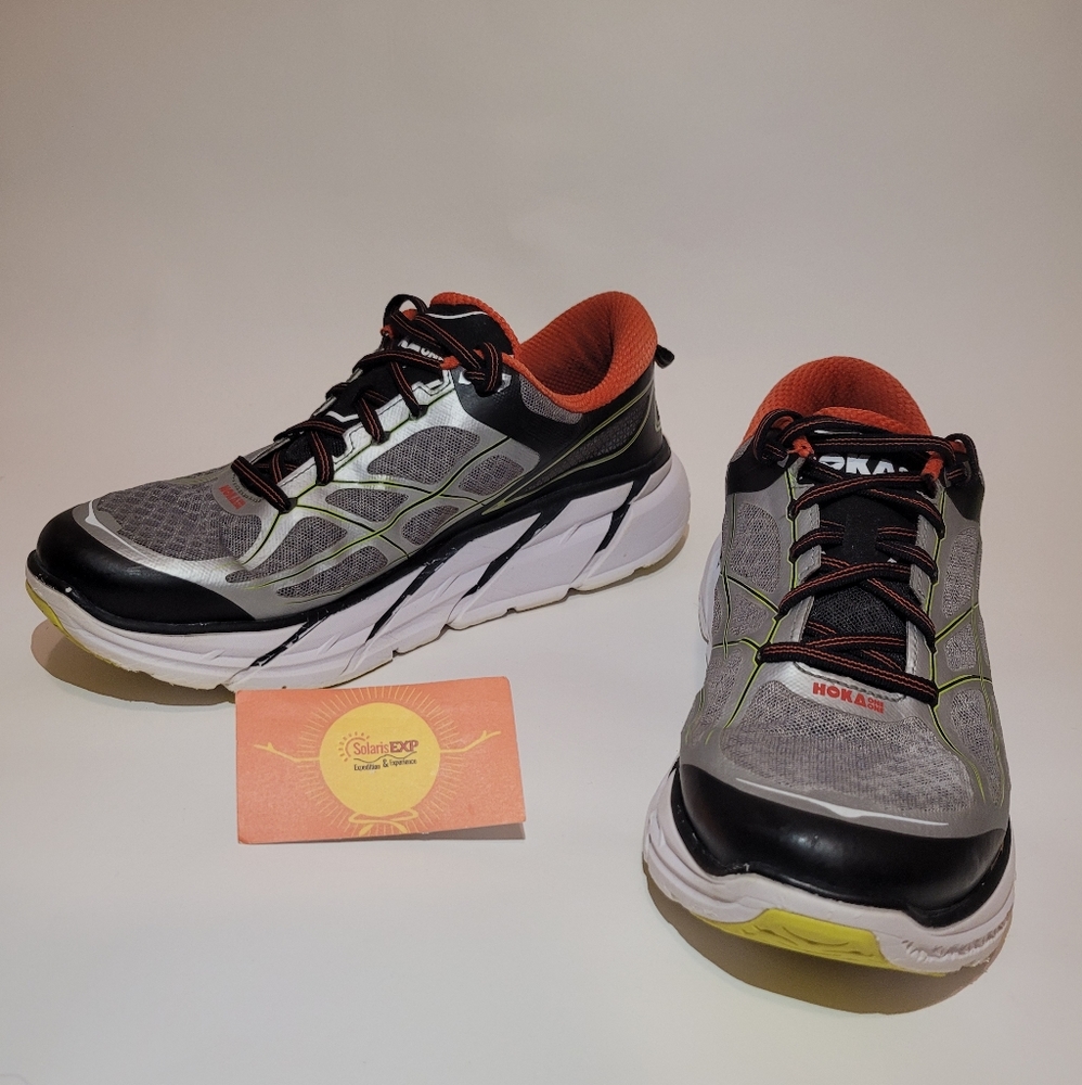 $$SOLD Hoka One One Clifton 2 Men's Athletic Running Shoes Size 10 Multi-Colored